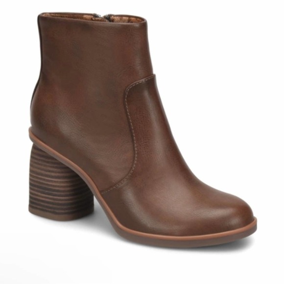 KORK EASE DESTINY STACKED HEEL ANKLE BOOTS IN DARK‎ BROWN NWOT WOMEN'S SIZE 11 - Picture 1 of 14